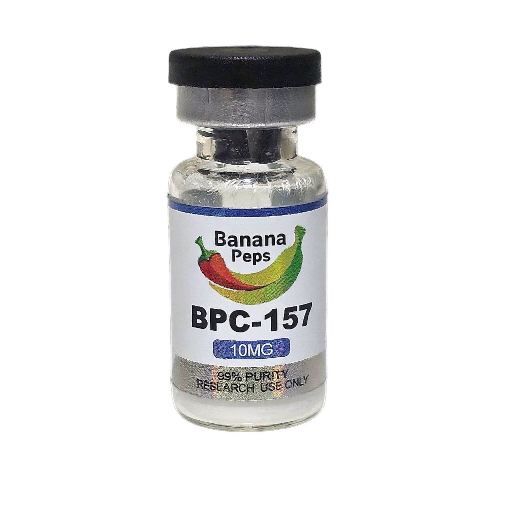 Research compound vial, labeled by compound and dose